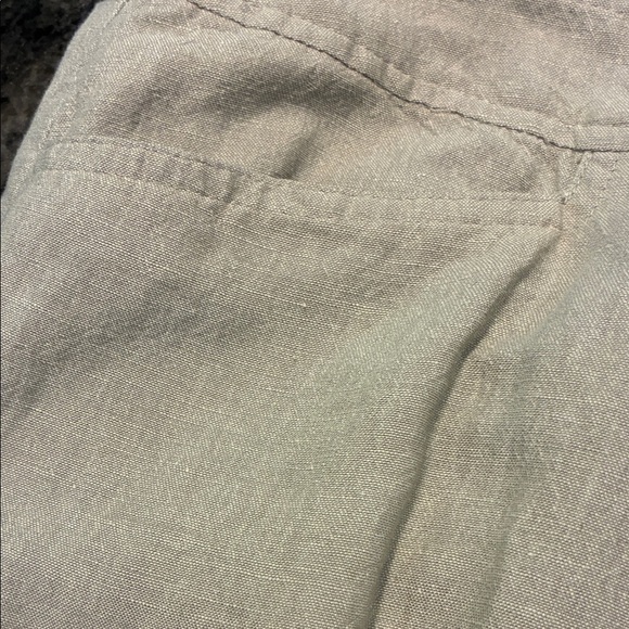 Eileen Fisher beige Linen wide-leg capris / culottes. B5 - Picture 5 of 6